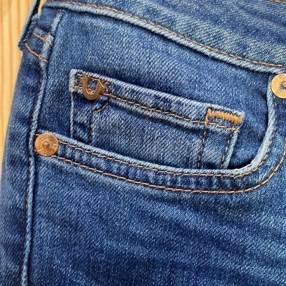 𝅺TRUE Religion Blue Sara Cigarette Jeans Size 26 - Picture 8 of 14